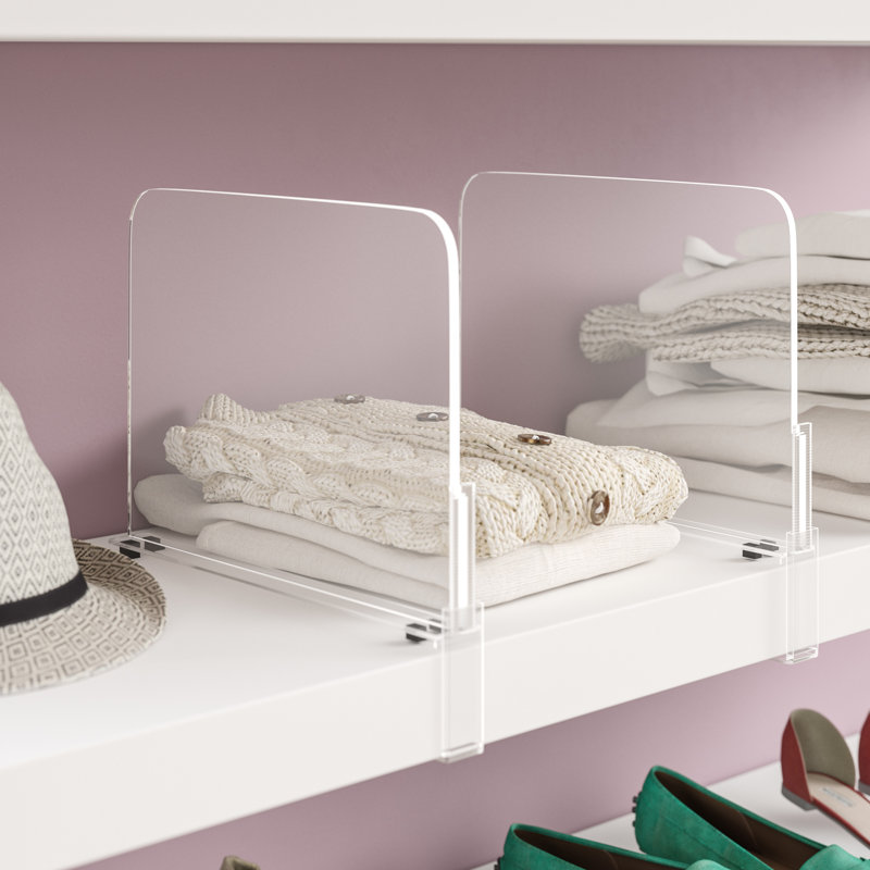 Rebrilliant Caseville Acrylic Shelf Dividers Closet Shelves Organizer